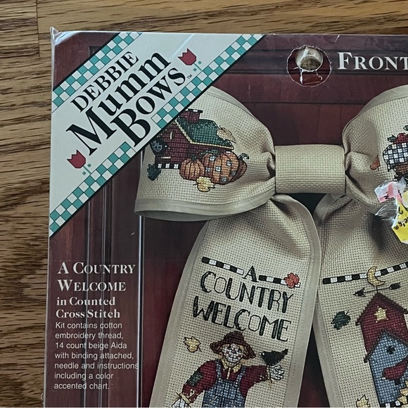 NWT Debbie Mumm Bows A Country Welcome Counted Cross Stitch Kit - Picture 8 of 11